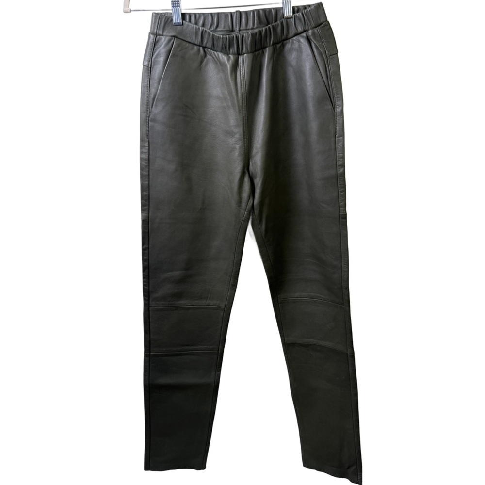Women's Classic grey lambs Leather Pants